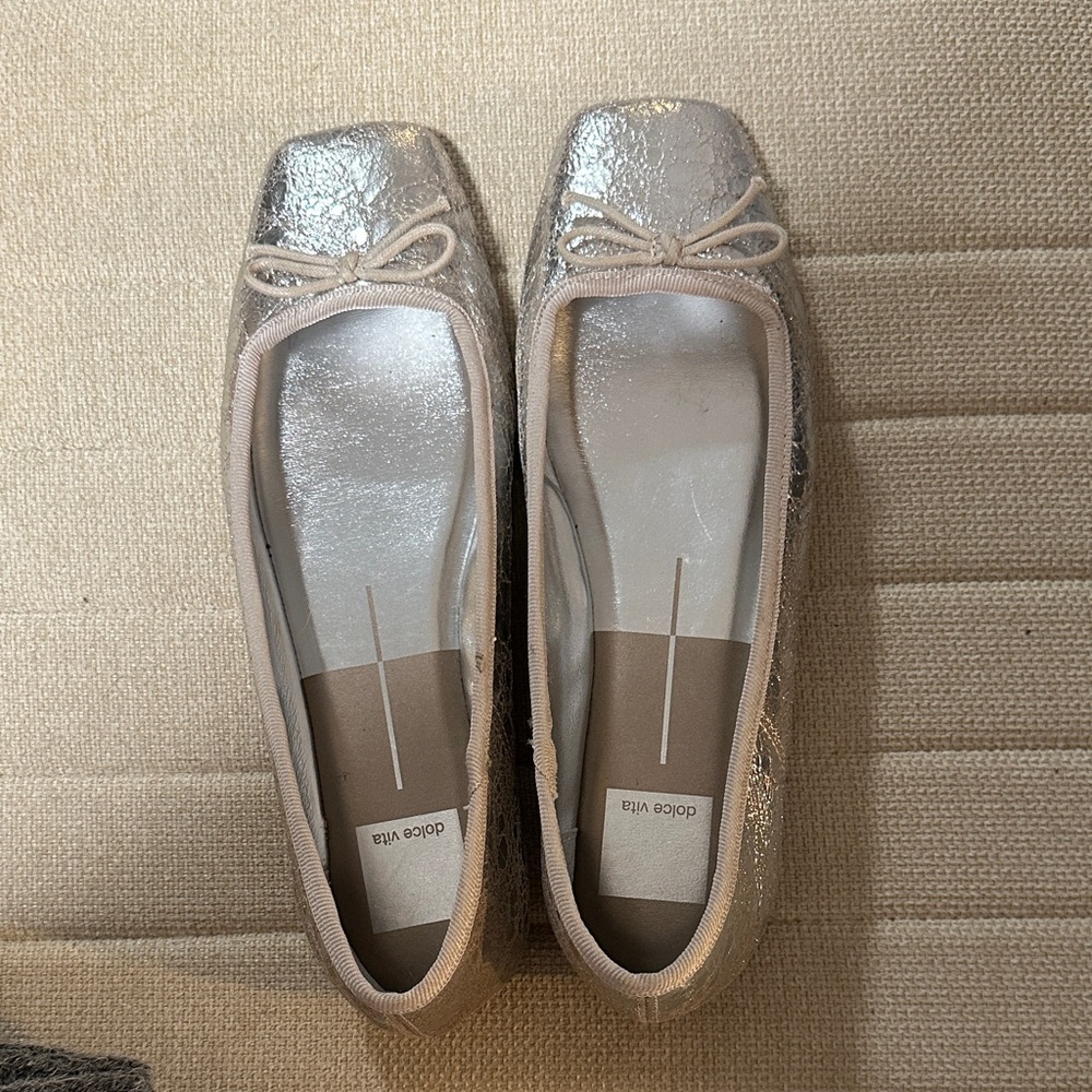 Dolce Vita Silver Ballet Flats